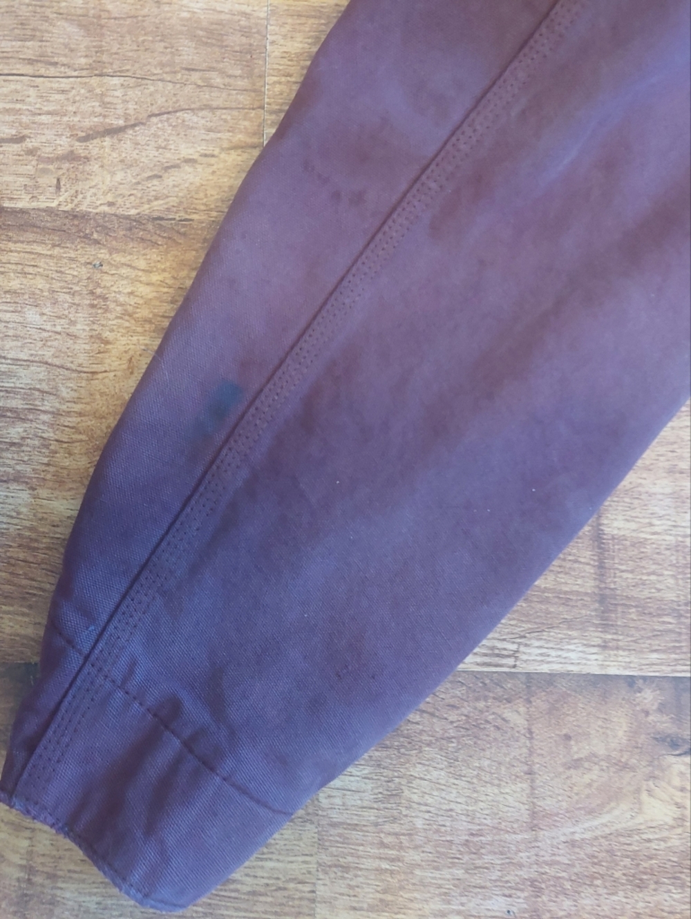 Carhartt Maroon Work Jacket - Cropped Canvas Unisex Women Men Custom No Zip Red - Picture 10 of 16